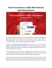 Drive Your Business Traffic With Pinterest Marketing Platform.pdf