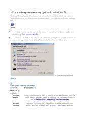 What are the system recovery options in Windows 7.docx