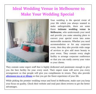 Ideal Wedding Venue in Melbourne to Make Your Wedding Special.pdf