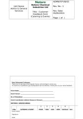 ADMN-F-P-05-02 Customer Feedback Form Catering & Event Rev. 1 05-05-2015.docx